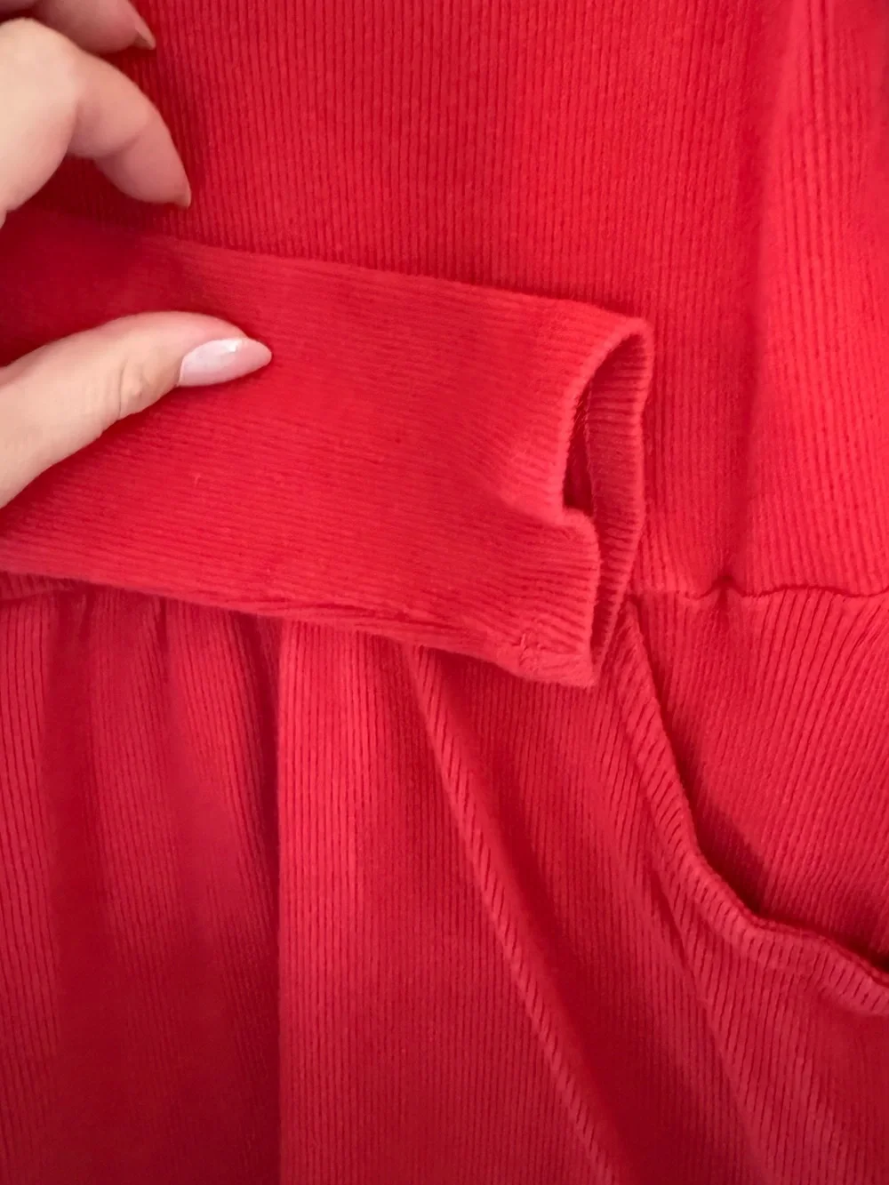 NWOT GAP Girls Red Long-Sleeve Ribbed Dress